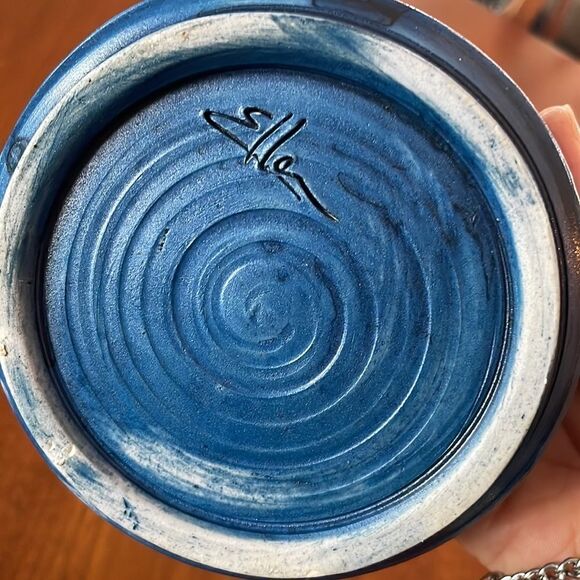 Handmade Porcelain Leaf Imprint Coaster Set - Picture 9 of 11